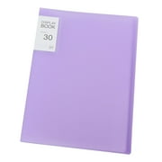 HUONA A4 Diamond Pictures Storage Book for Diamond Pictures Kits 30 Pages Diamond Beads Art Painting Portfolio Presentation Storage Book Folder Clear Pockets Purple